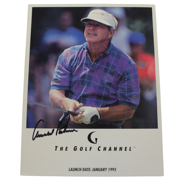 Arnold Palmer Signed The Golf Channel Launch Date Photo JSA ALOA