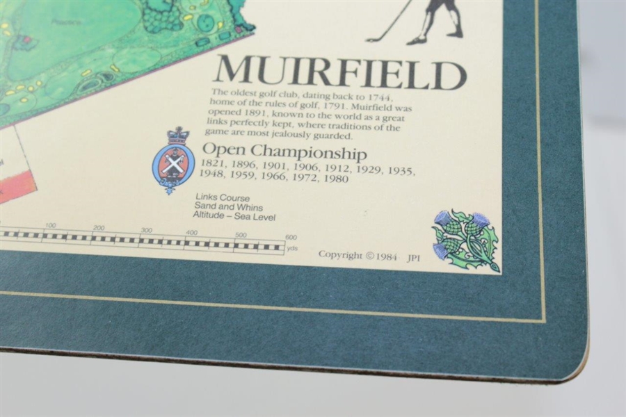 Muirfield Course 'Topographic' Layout Map Placemat - 1984