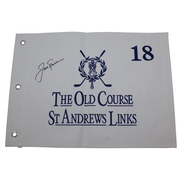 Jack Nicklaus Signed Old Course St. Andrews Embroidered Flag JSA ALOA