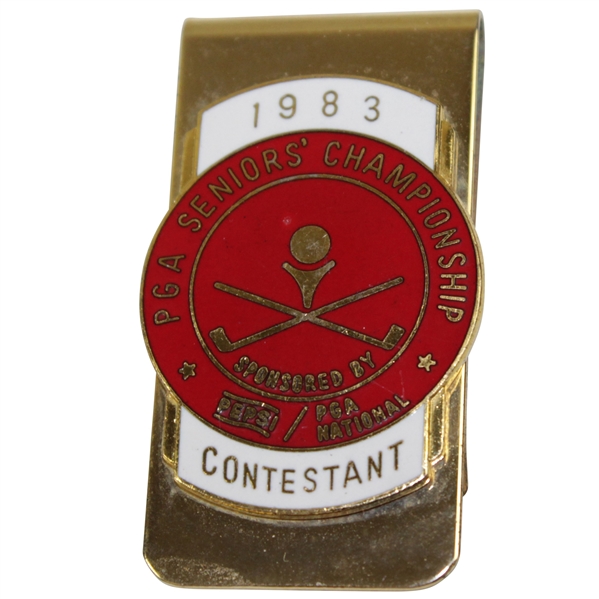 1983 PGA Seniors' Championship Contestant Money Clip/Badge