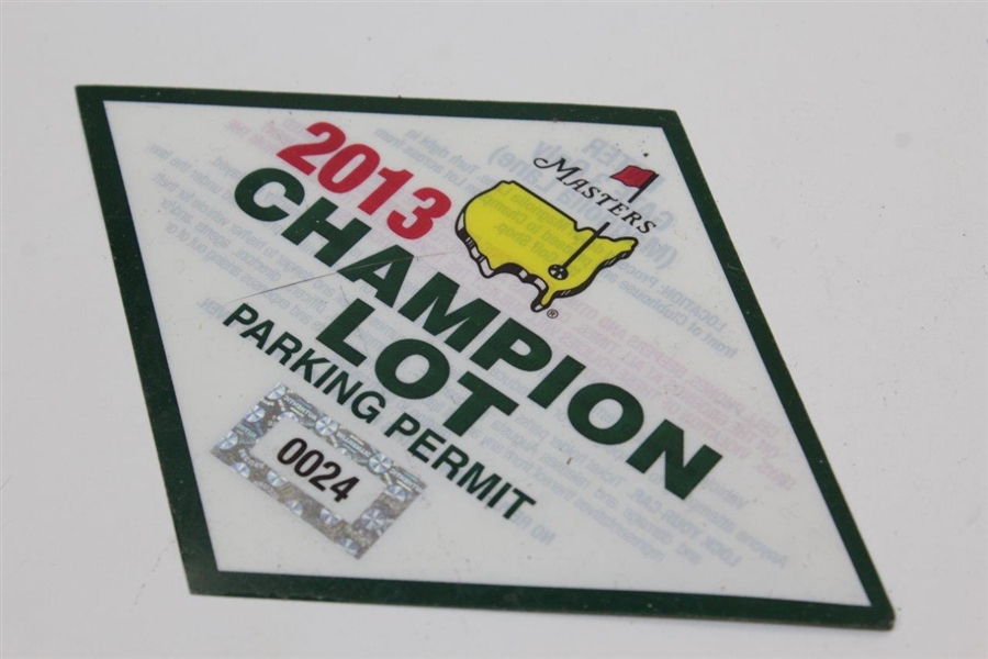 Charles Coody's Masters Champion Lot Parking Permits - 2013, 2014, 2016 & 2018