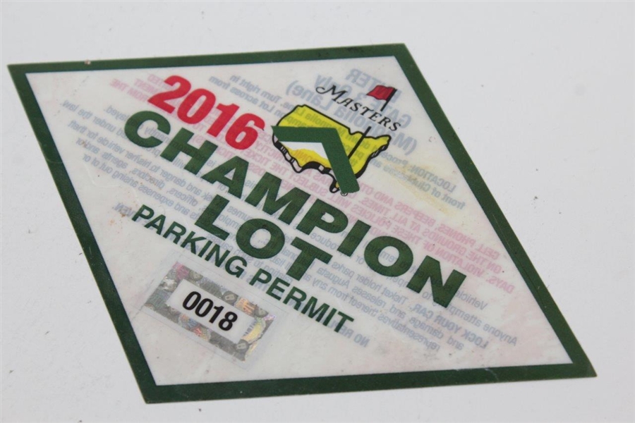Charles Coody's Masters Champion Lot Parking Permits - 2013, 2014, 2016 & 2018