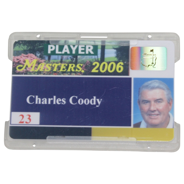 Charles Coody's 2006 Masters Tournament Player Credential Card #23