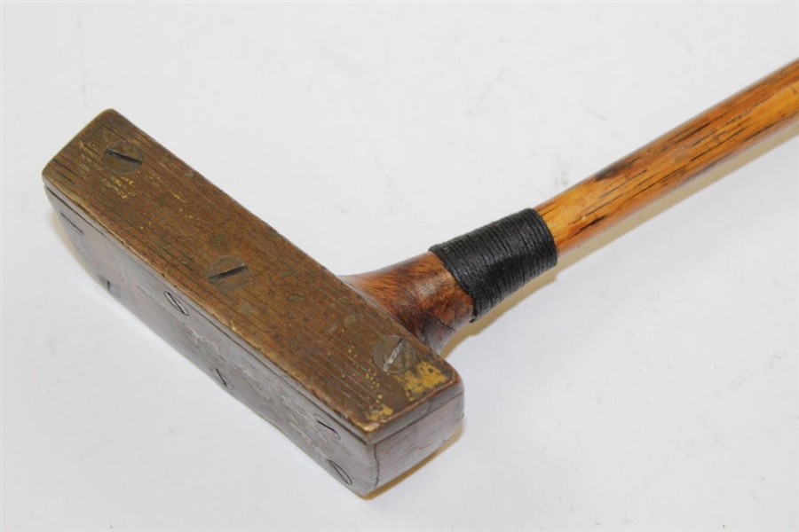 Vintage Wooden Head Putter (Spalding or MacGregor) with Unknown Sole Stamps