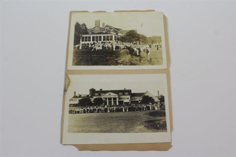 Walter Hagen 1914 US Open Photos with Trophy & of Clubhouse - With Letter