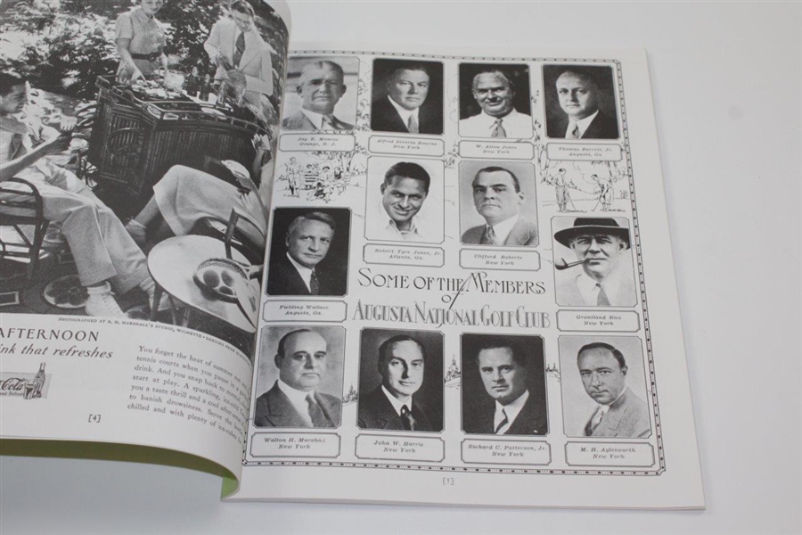 1934 Masters 1st Invitational Tournament Program - Reproduction