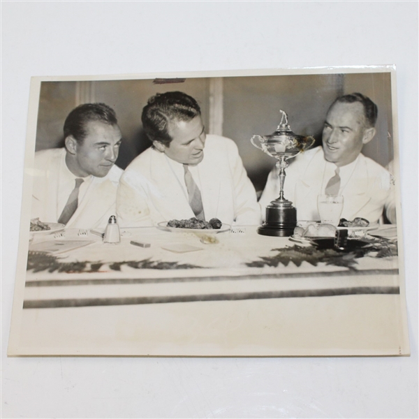 1937 Ryder Cup Farewell Dinner Photo - Sam Snead, Ralph Guldahl, & Denny Shute