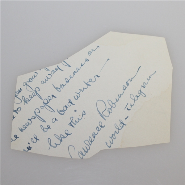Sam Parks Signed 1942 Note from Atlantic City JSA ALOA