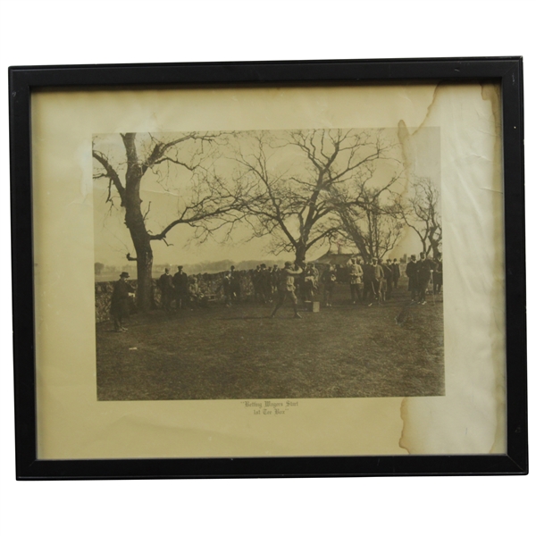Vintage Betting Wagers Start 1st Tee Box Image - Framed