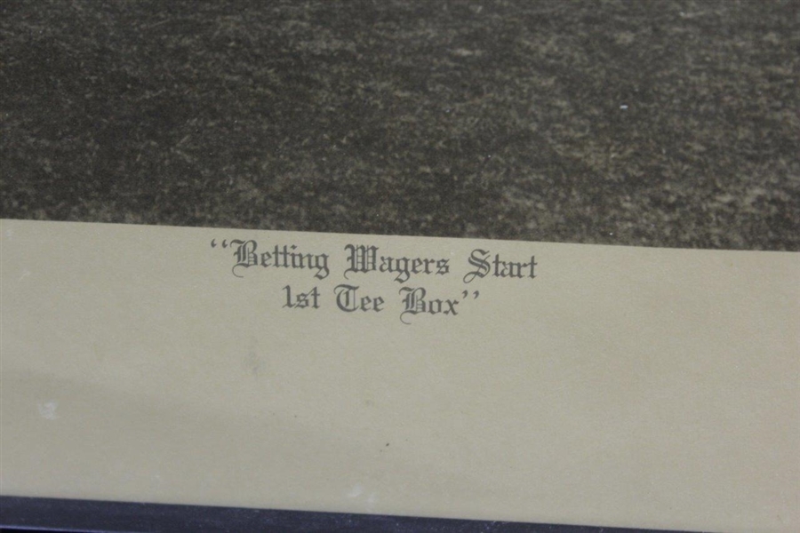 Vintage Betting Wagers Start 1st Tee Box Image - Framed