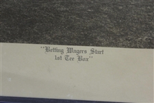 Vintage Betting Wagers Start 1st Tee Box Image - Framed