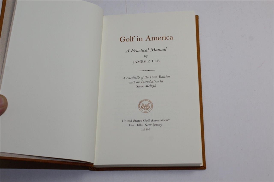 Golf in America' 1986 USGA Reprint Book by James Lee in Slipcase