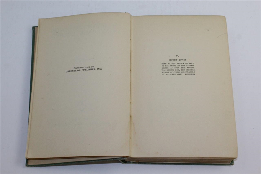 1925 'The Autobiography of an Average Golfer' Book by O.B. Keeler