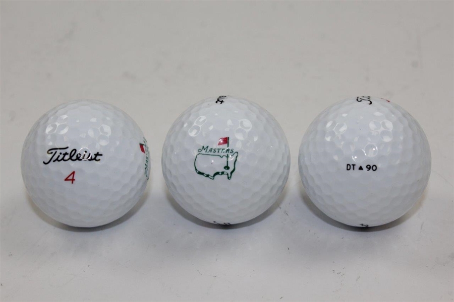 Dozen Masters Tournament Logo Titleist DT90 Golf Balls in Box