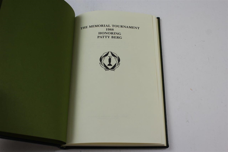 1988 The Memorial Tournament Ltd Ed Book Honoring & Dedicated to Patty Berg #87/250