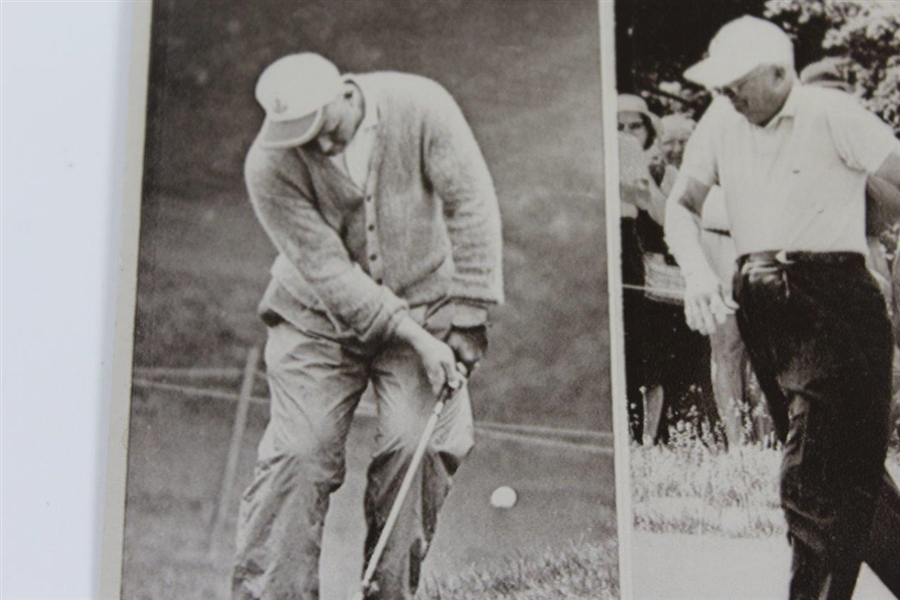 Ben Hogan (1950), Nicklaus (1960) & Arnold Palmer (1964) Three Panel Wire Photo - Memorable Past Merion Events