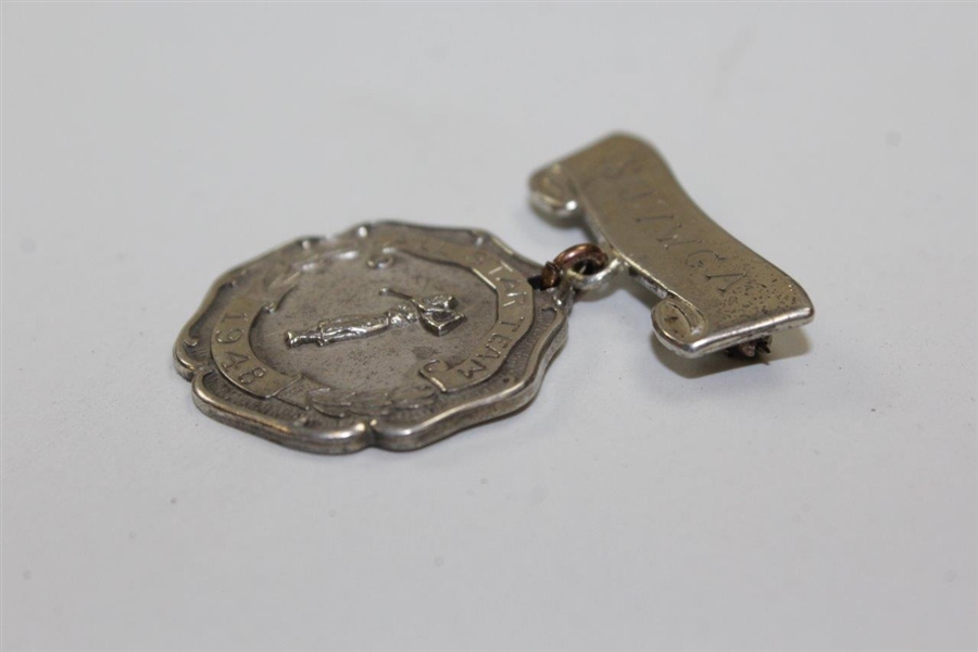 1948 SJVWGA Sterling Silver All Star Team Medal & Bar Pin - Unknown W G Association