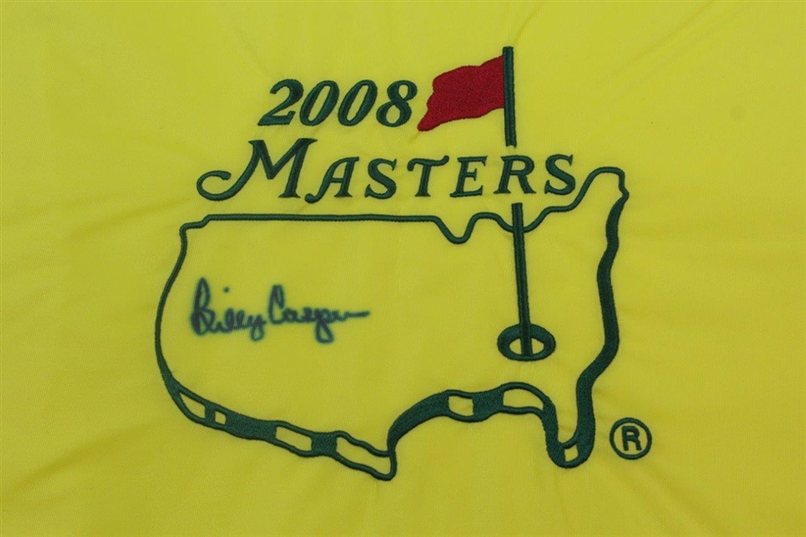 Billy Casper Signed 2008 Masters Embroidered Flag JSA #K12684