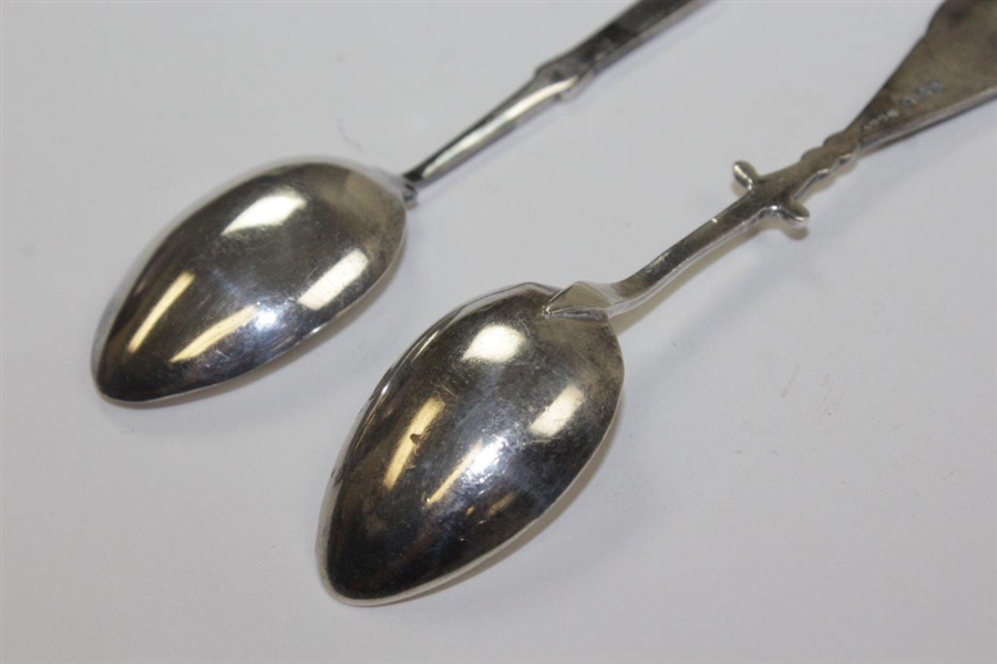 1932 Priory Golf Club Sterling/Enamel English Golf Spoon & 1962 Sterling English Golf Spoon