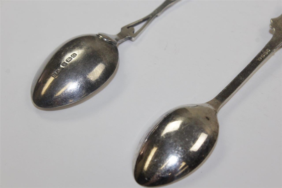 Sterling Silver Hayston Golf Spoon & Silver English Golf Ball Spoon