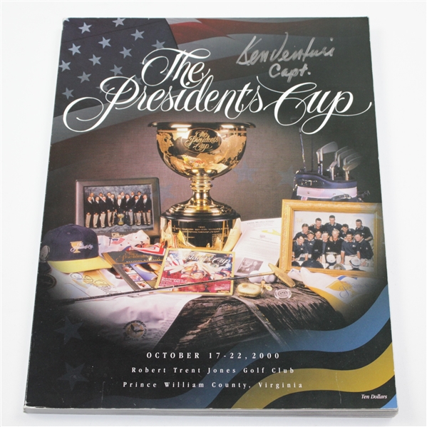 Ken Venturi (Captain) Signed 2000 The President's Cup Program JSA ALOA