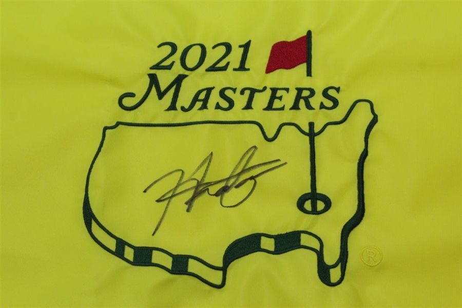Hideki Matsuyama Signed 2021 Masters Embroidered Flag JSA #Z91751