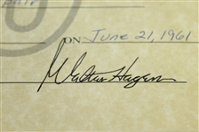 Walter Hagen Wilson Sporting Goods Certificate of Accomplishment-1961