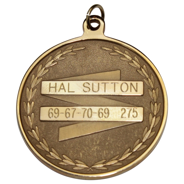 Champion Hal Sutton's 1999 Bell Canadian Open PGA Tour 10k Winner's Gold Medal