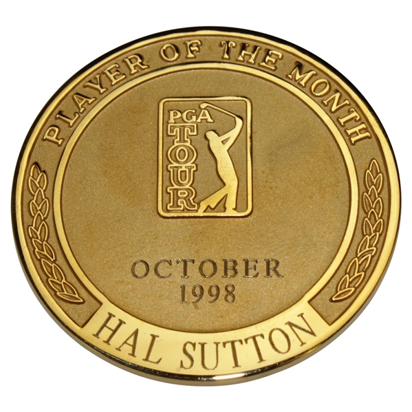 Hal Sutton's 1998 PGA Tour Player of the Month Medal - October