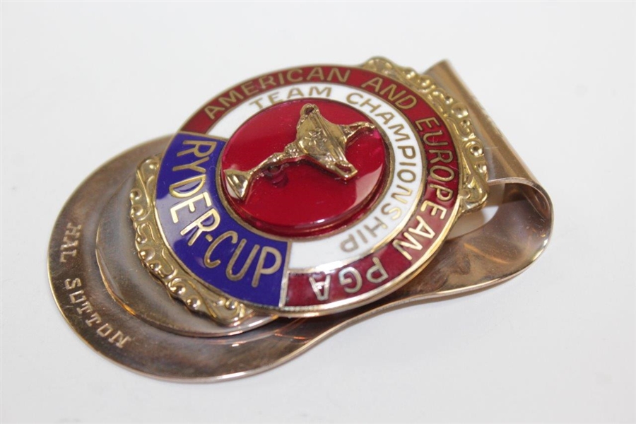 Hal Sutton's 1985 Ryder Cup at The Belfry USA Team Member Contestant Clip/Badge