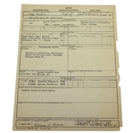 Ben Hogans 1945 Army Separation Qualification Record Form - Signed William B. Hogan JSA ALOA