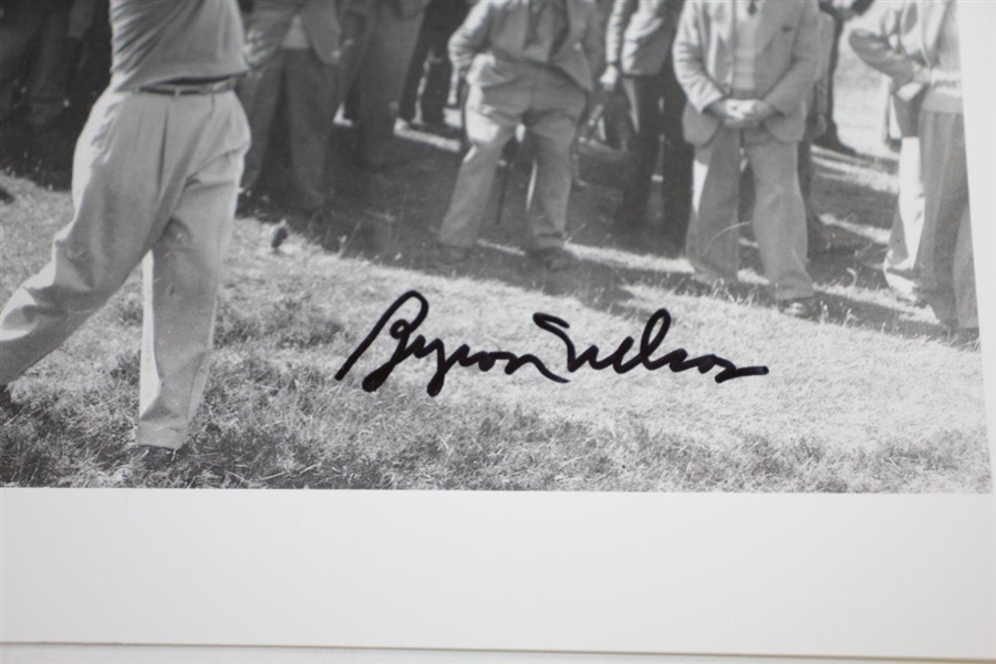 Byron Nelson Signed 8x10 Black & White Post-Swing Photo JSA ALOA