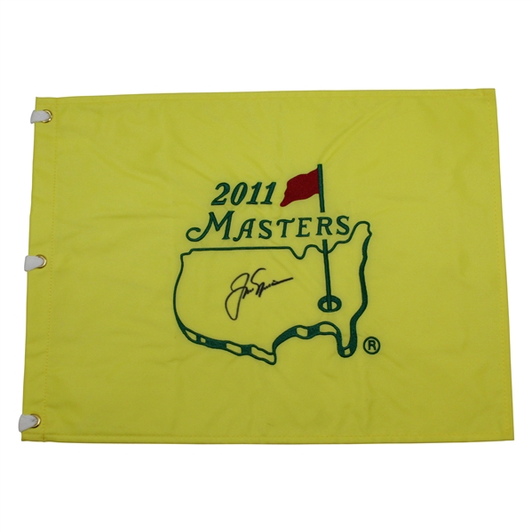 Jack Nicklaus Signed 2011 Masters Embroidered Flag JSA ALOA