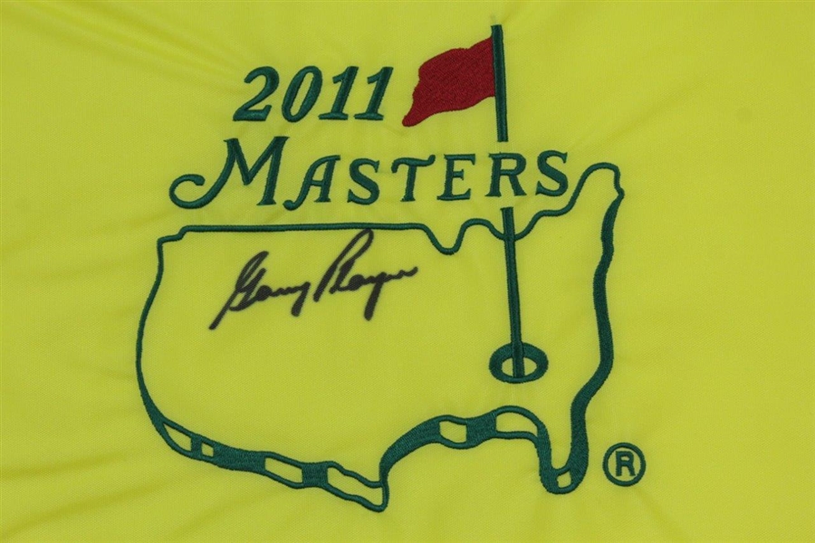 Gary Player Signed 2011 Masters Flag JSA ALOA