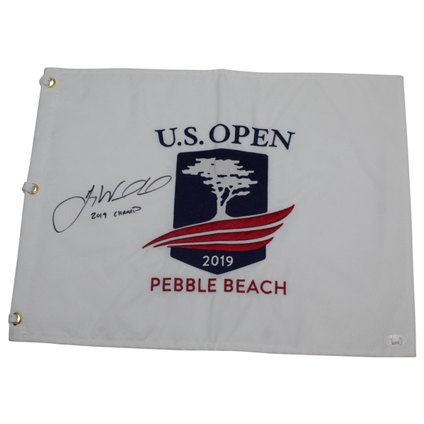 Gary Woodland Signed 2019 US Open Embroidered Flag with '2019 Champ' JSA #QQ38493