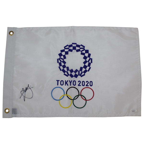 Xander Schauffele Signed 2020 Tokyo Olympics Replica Flag JSA #QQ479754