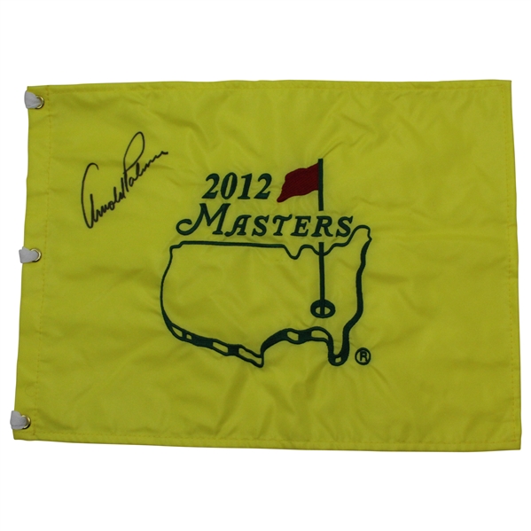 Arnold Palmer Signed 2012 Masters Embroidered Flag JSA ALOA