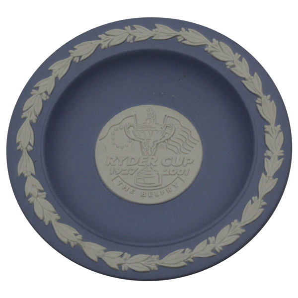 2001 Ryder Cup at The Belfry Small Blue Wedgwood Dish '1927-2001'