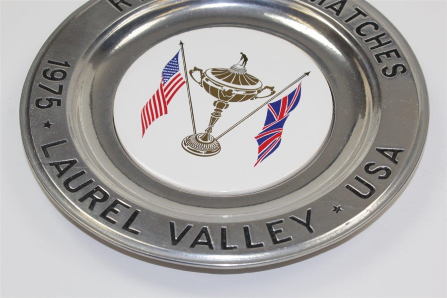 1975 Ryder Cup Matches at Laurel Valley Pewter Plate