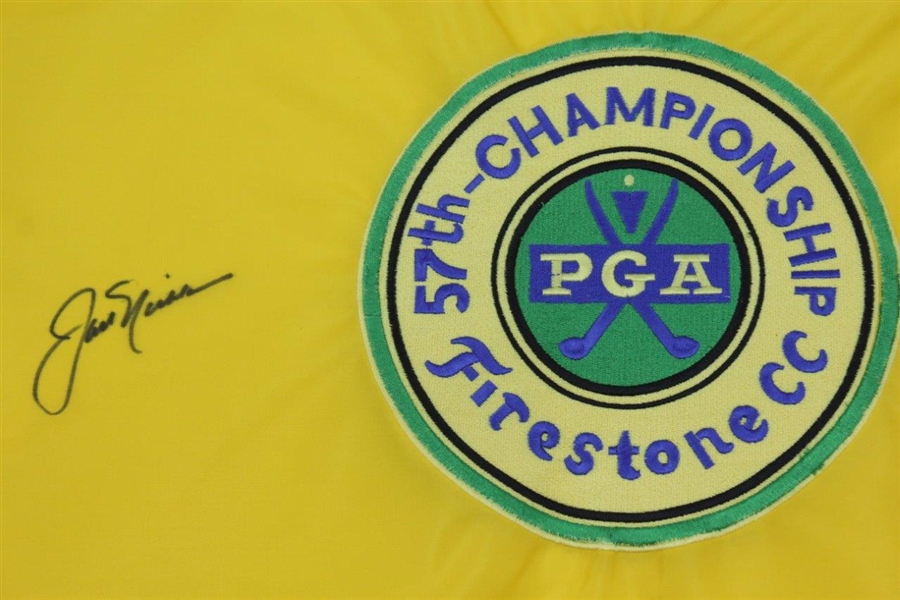 Jack Nicklaus Signed 1975 PGA Championship at Firestone Par-Aide Flag JSA ALOA