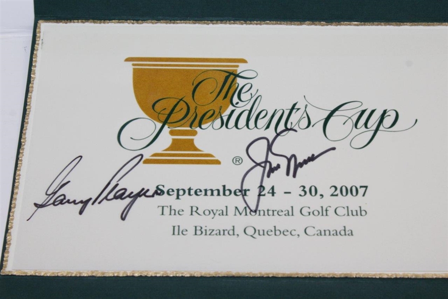Nicklaus & Player Signed 2007 President's Cup Opening Ceremony Inv. w/2 Tickets JSA ALOA