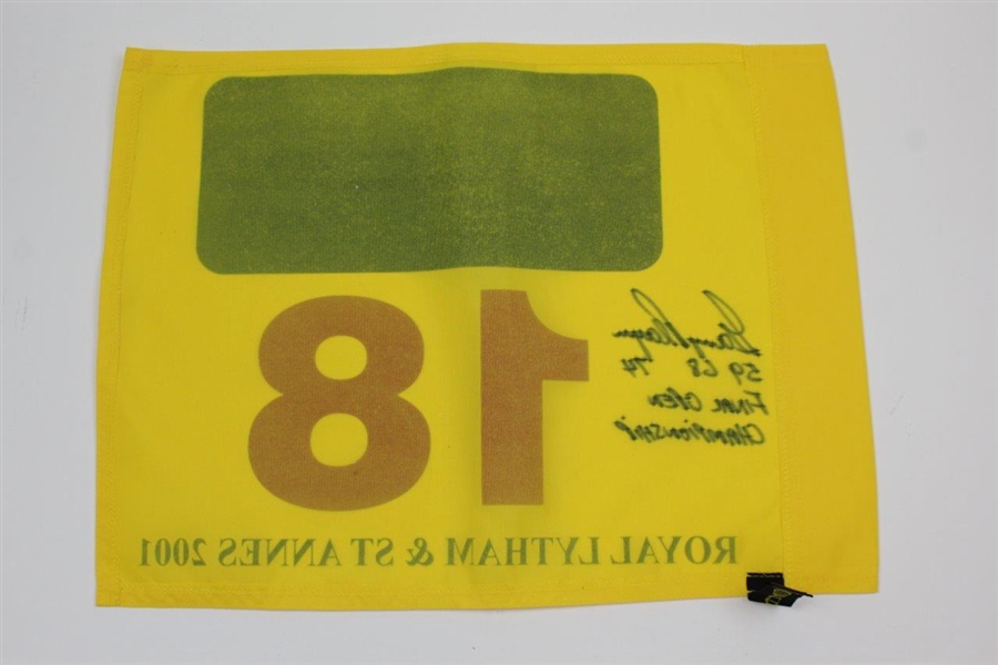 Gary Player Signed 2001 The OPEN at Royal Lytham Flag with Years Won & 'Final' JSA ALOA