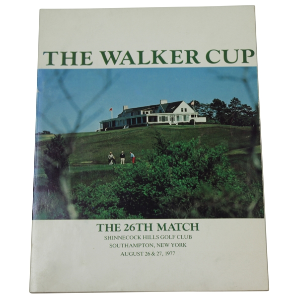 1977 The Walker Cup at Shinneock Hills Golf Club Official Program