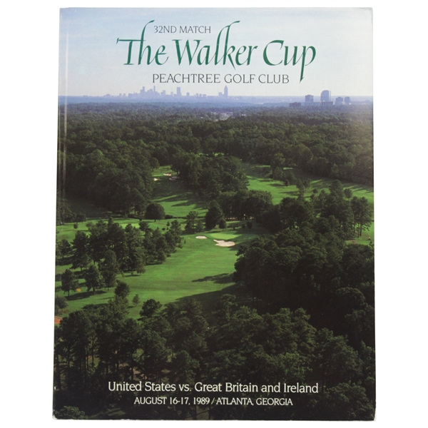 1989 The Walker Cup at Peachtree Golf Club Official Program