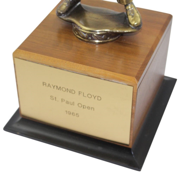 Champion Ray Floyd's 1965 St. Paul Open Trophy on Wood Plinth - 2nd Professional Win!