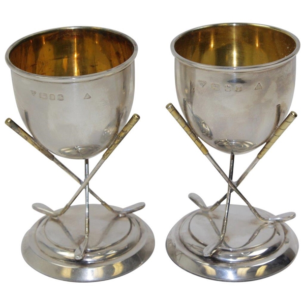 Ray Floyd's 1993 Ryder Cup at The Belfry Linda & Tom Watson Gifted Pair of Sterling Silver Cups