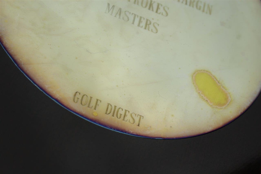 Ray Floyd's 1976 Golf Digest Largest Winning Margin - 8 Strokes at The Masters - Award Tray