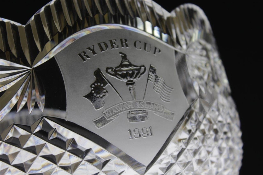Ray Floyd's 1991 Ryder Cup at Kiawah Island Large Waterford Cut Glass Bowl