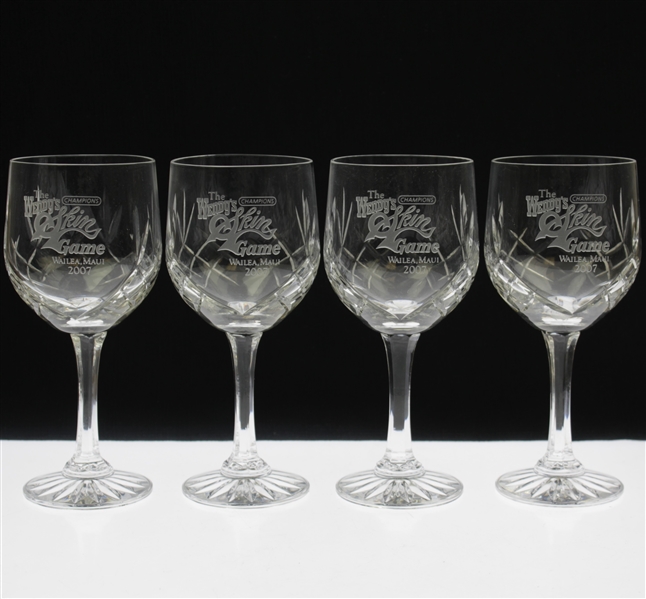 Ray Floyd's Set of Four(4) 2007 The Wendy's Skins Game 'Champions' Wine Glasses