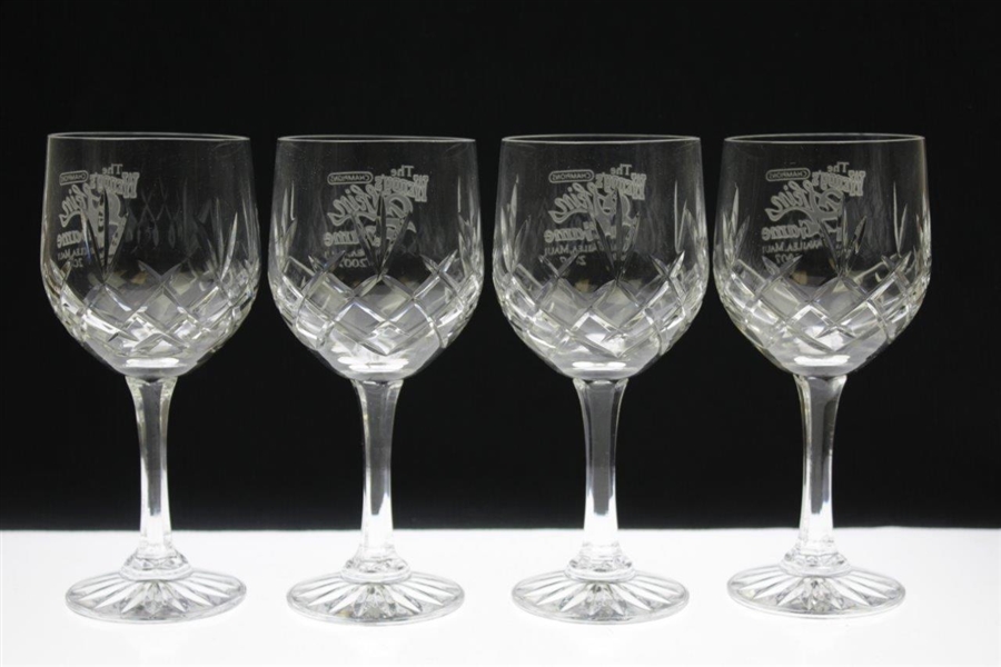Ray Floyd's Set of Four(4) 2007 The Wendy's Skins Game 'Champions' Wine Glasses